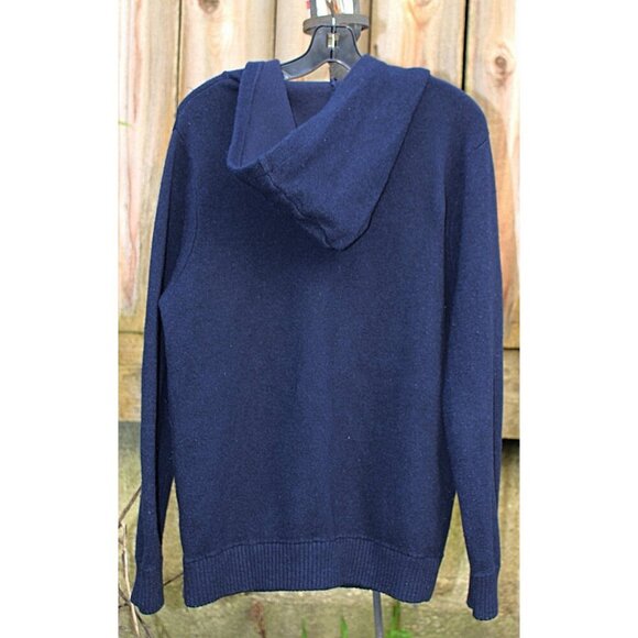 Zara Man - Men's Wool Blend, Full Zip Toggle Hoodie in Navy, size XL - Picture 3 of 11